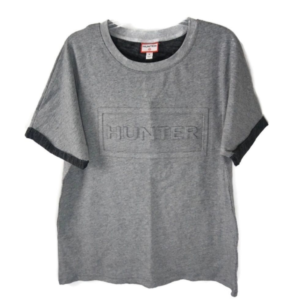 Womens Hunter Gray Medium Basic Tee Shirt - image 1